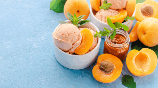 glace légère à la nectarine