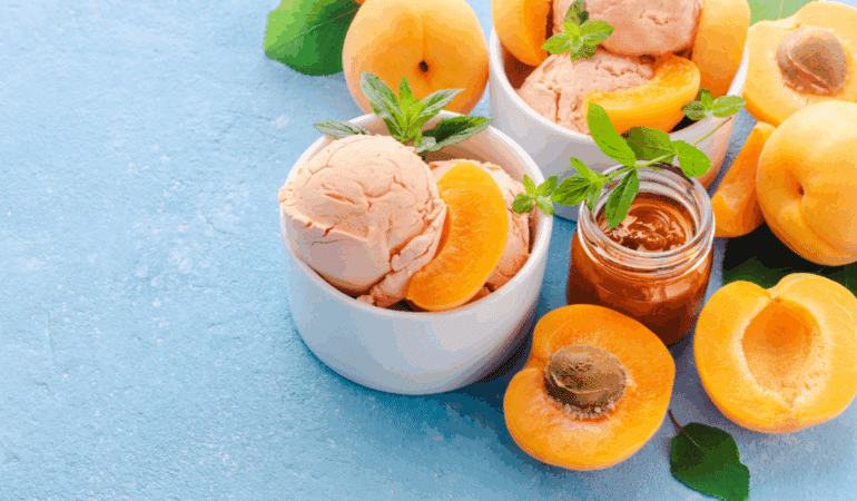 glace légère à la nectarine