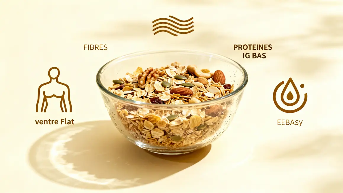 bol de muesli brut fibres protéines ig bas minceur