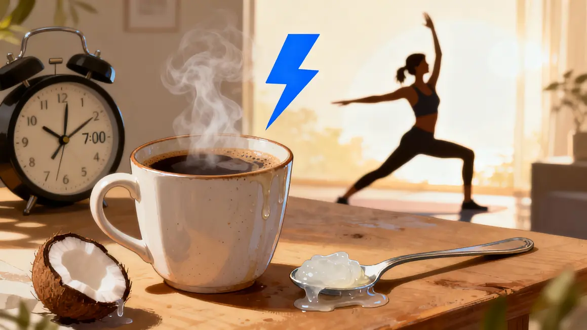 huile de coco à jeun matin énergie musculation