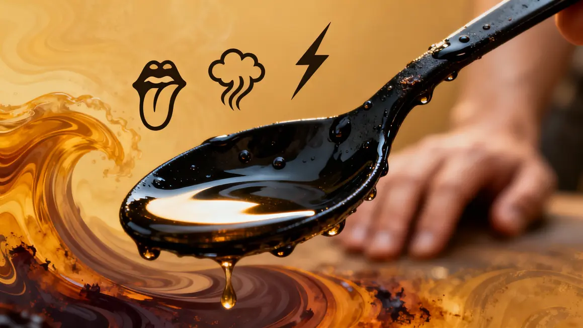 experience gustative shilajit resine gout amertume
