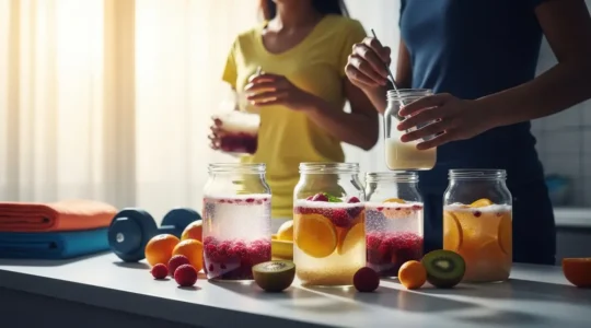 preparation maison kefir de fruit musculation fitness bocaux