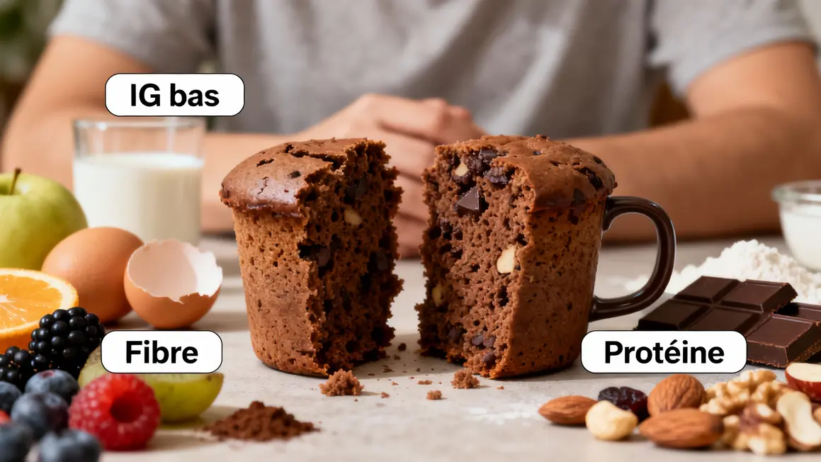 mug cake chocolat healthy texture moelleuse ingrédients