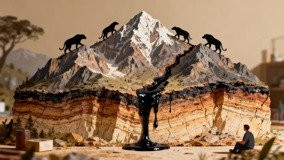 Origines Shilajit résine noire montagnes