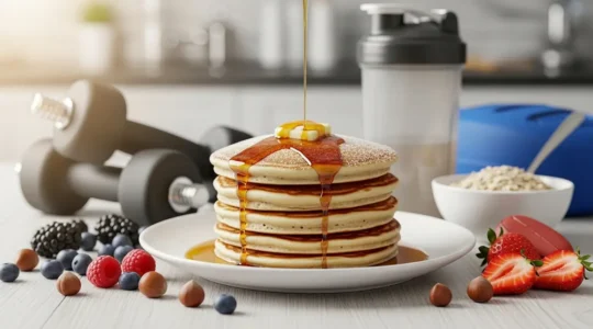 stack pancakes protéinés musculation moelleux facile