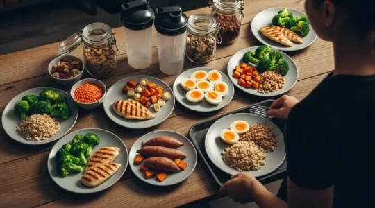 plan de repas protéines musculation sportif