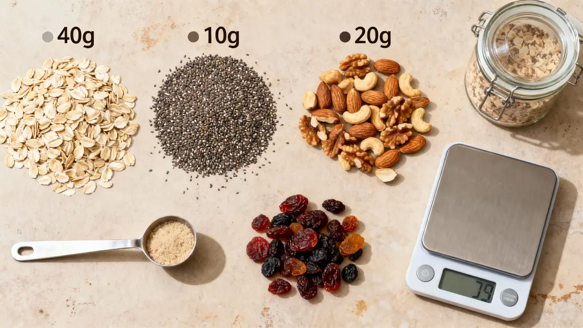 ingrédients pour muesli maison portion sèche muscu