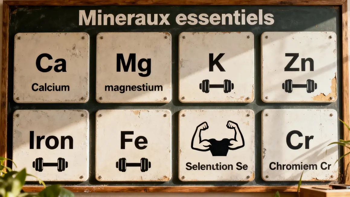 infographie minéraux essentiels shilajit effort physique