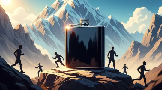 Illustration SEO shilajit montagne Himalaya et sportifs