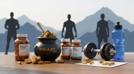 shilajit musculation pot table supplements sportifs montagnes