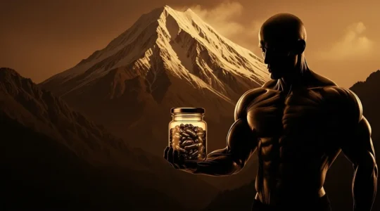 illustration shilajit musculation energie montagne