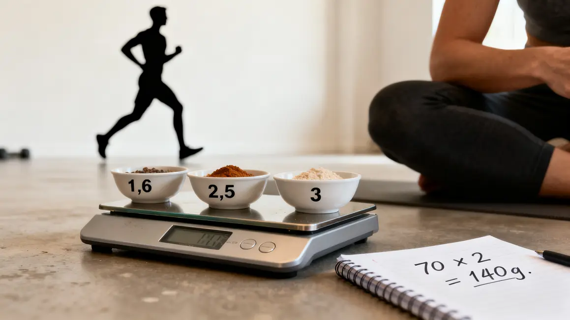 balance calcul protéines sèche silhouette