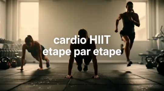 cardio HIIT salle de sport silhouettes burpees mountain climbers sprints