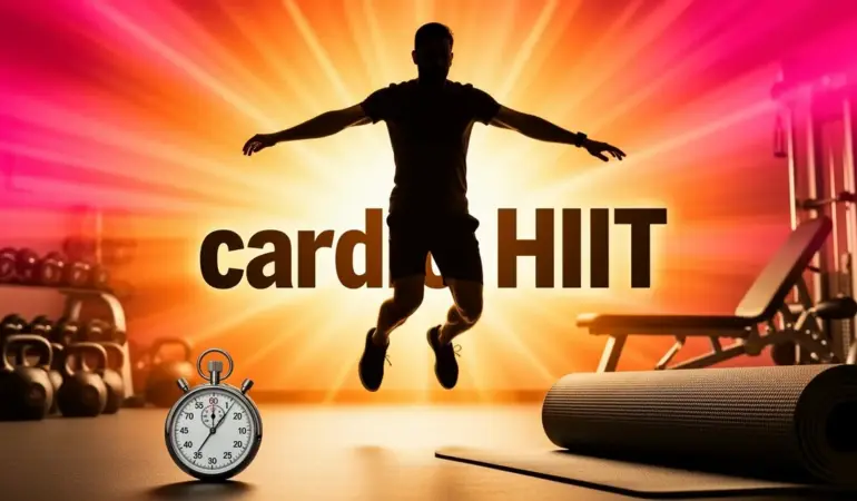 Silhouette jumping jacks HIIT équipement minimal