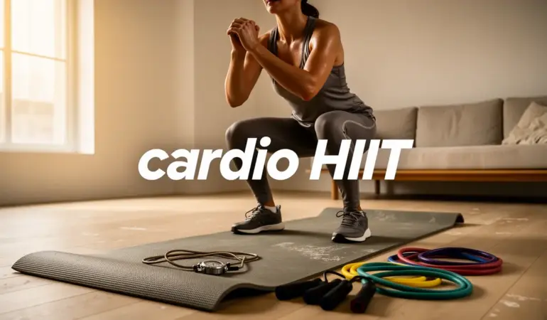cardio HIIT salon tapis squat materiel petit budget