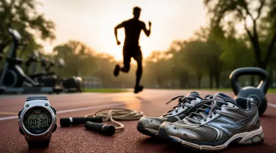 Cardio HIIT sportif en mouvement avec équipement simple