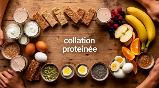 table collation proteinee barres yaourt shake oeufs fruits graines