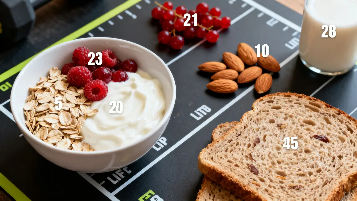 collation proteinee yaourt grec flocons amandes
