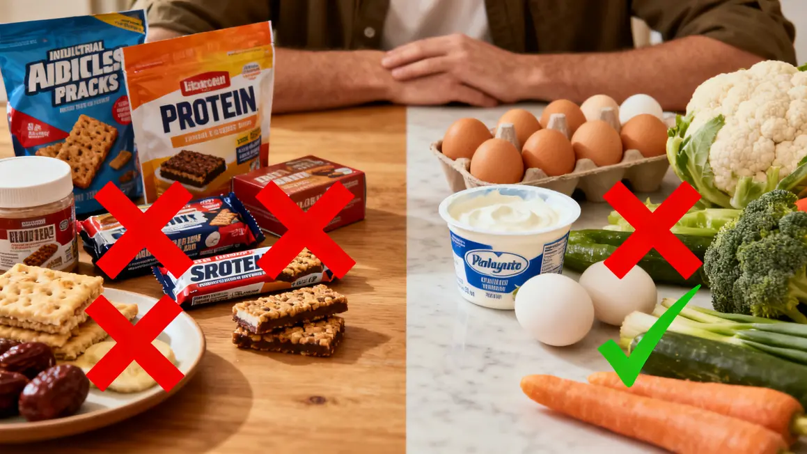 erreurs collation proteinee musculation snacks industriels aliments bruts