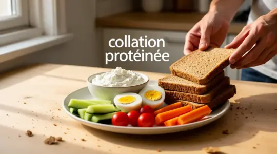 assiette collation proteinee petit prix fromage blanc oeufs musculation