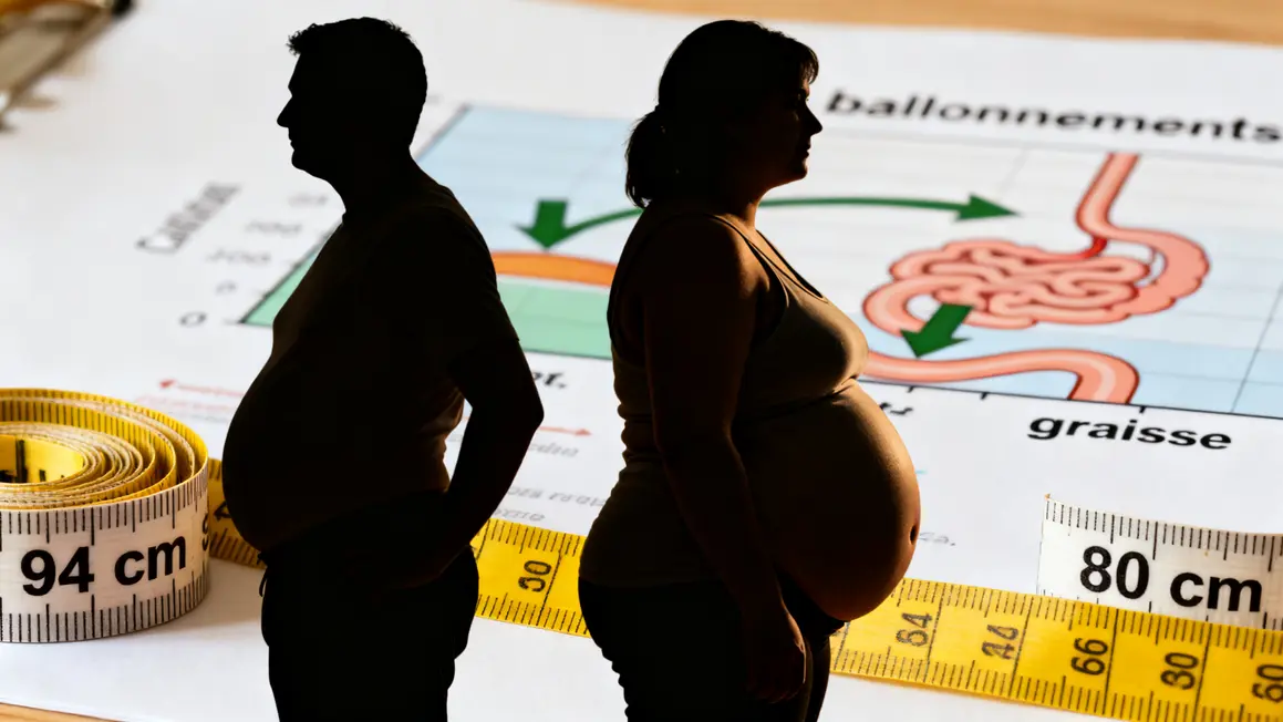 Schéma ventre gonflé vs graisse abdominale perte de ventre