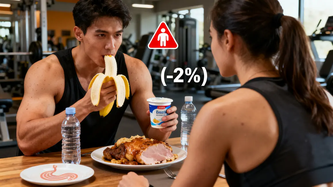 Montage sportifs nutrition sportive collation vs plat gras