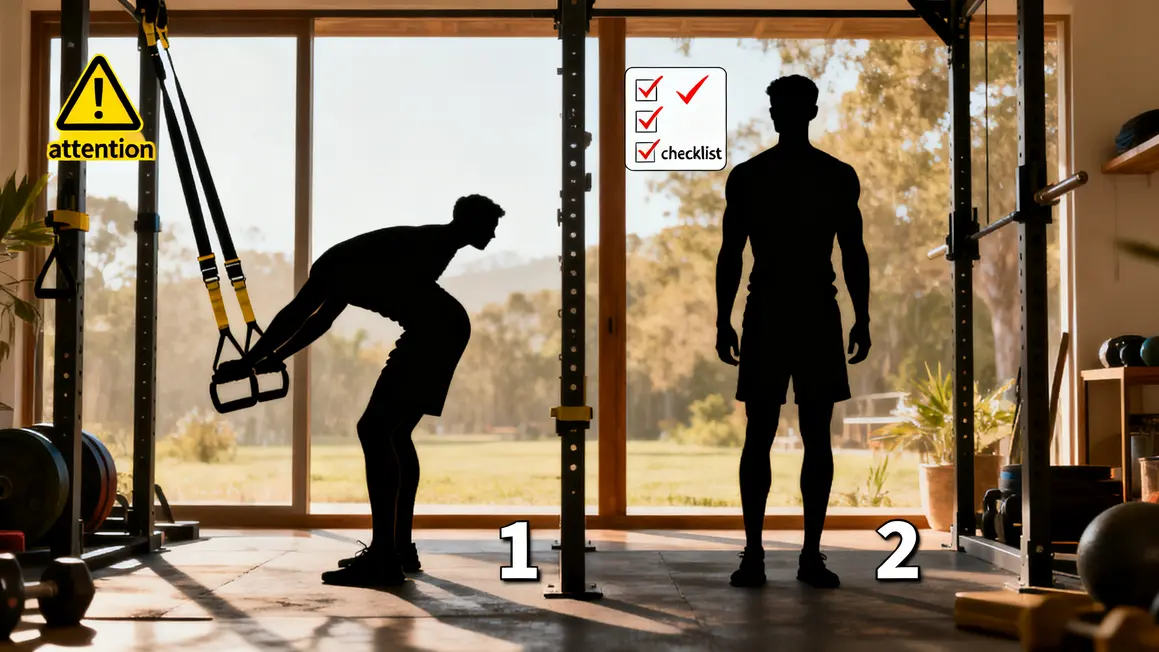 TRX erreur ancrage dos cambré checklist