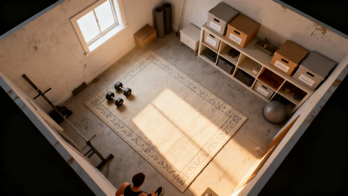 espace aménagé home gym maison