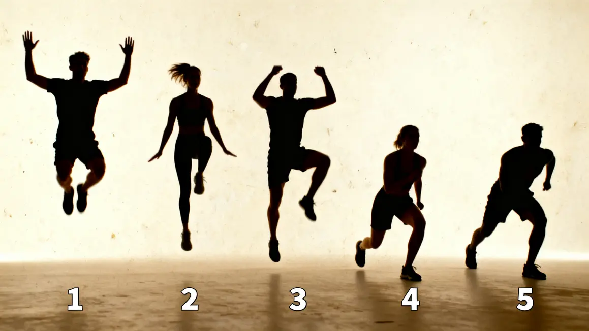exercices cardio HIIT jumping jacks burpees mountain climbers