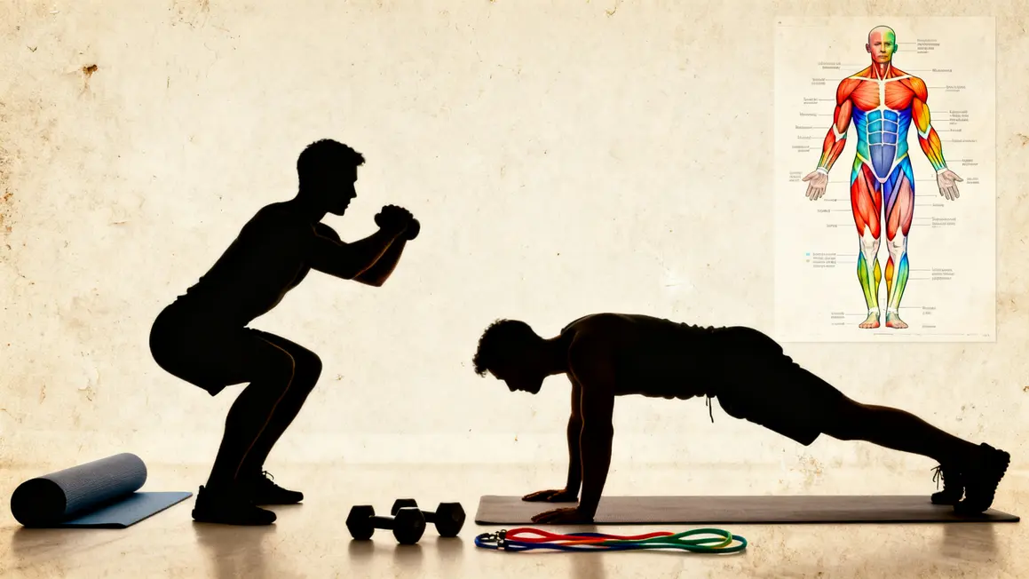 mouvements full body debutant squats pompes planche matériel simple