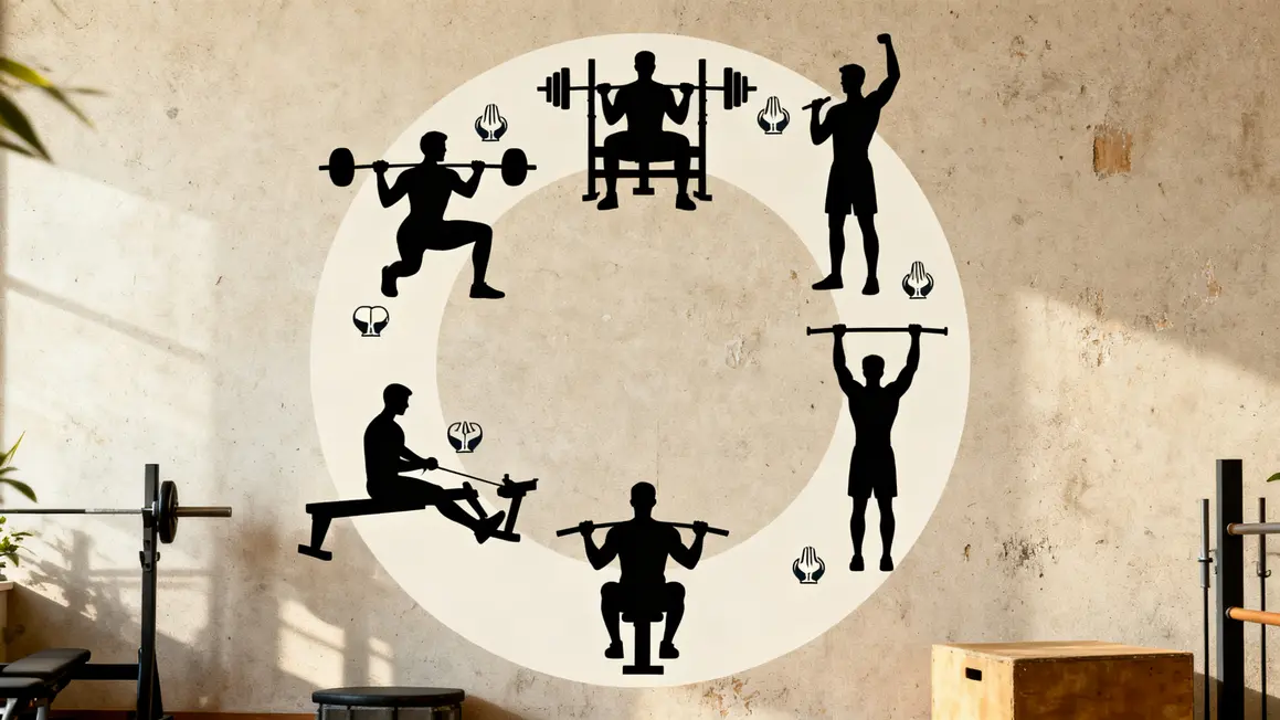 exercices essentiels full body debutant squat developpe couche tractions rowing