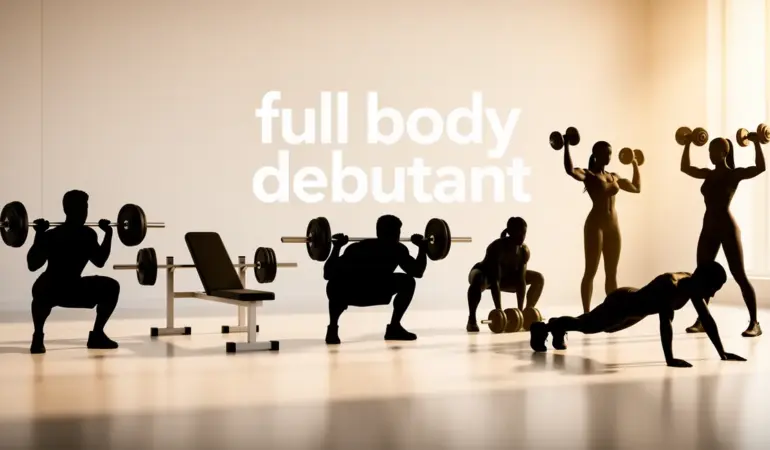 Silhouettes hommes femmes exercices full body debutant