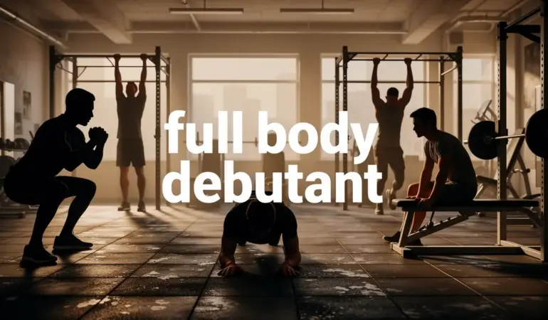 Full body debutant musculation salle de sport squat pompe traction