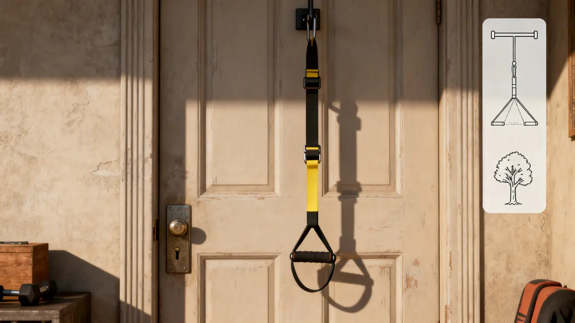 trx debutant sangles porte pictogrammes ancrage