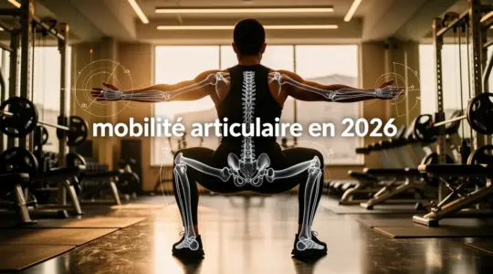 silhouette squat profond salle sport segments articulaires mobilite articulaire 2026