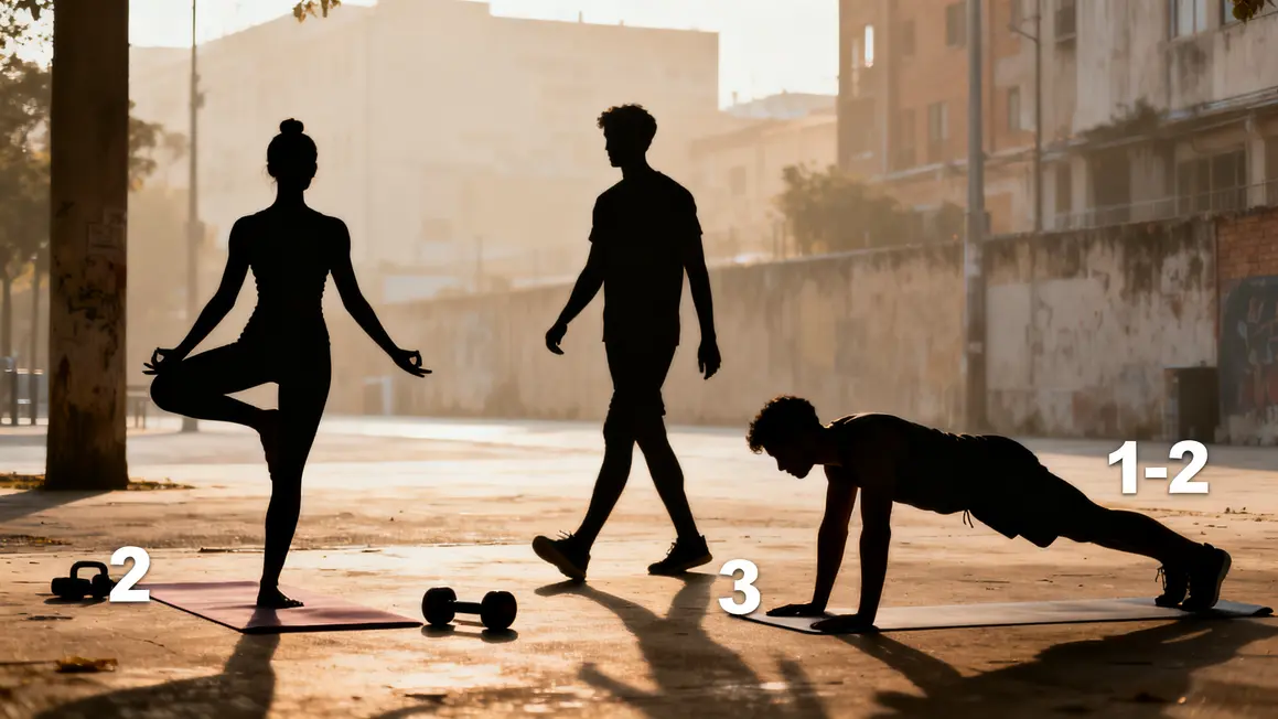 mobilite articulaire 2026 pratiques yoga marche gainage scene urbaine