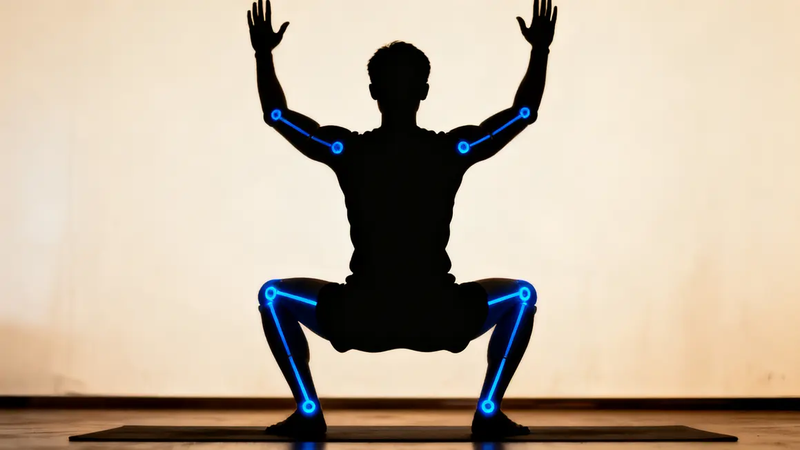 Mobilite articulaire squat bras leve mouvement fluide