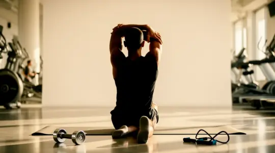 personnage etirements mobilite articulaire salle sport
