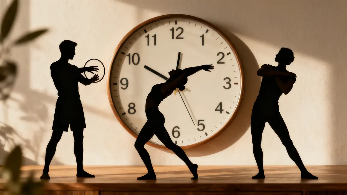 mobilite articulaire exercices matin journee soir horloge