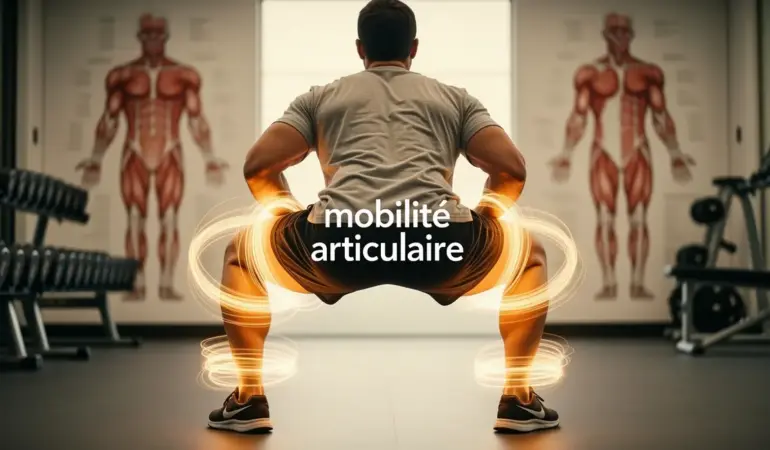 mobilite articulaire personnage squat profond cercles fluidite