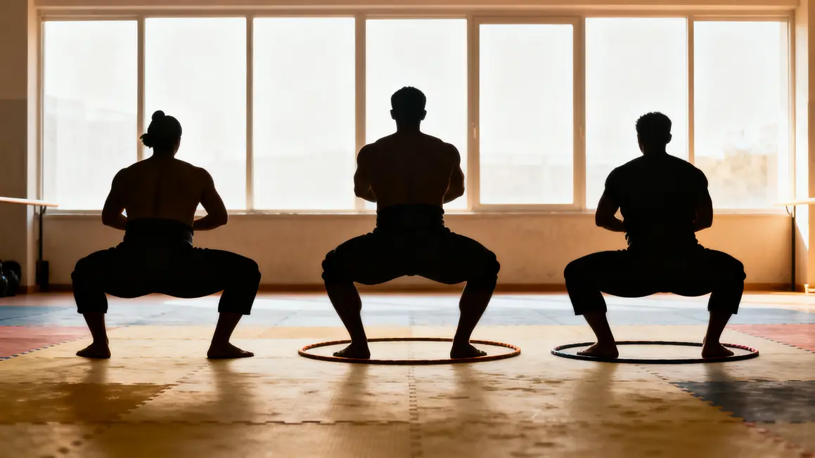 Mobilité articulaire squat sumo rotation épaules cercle cheville