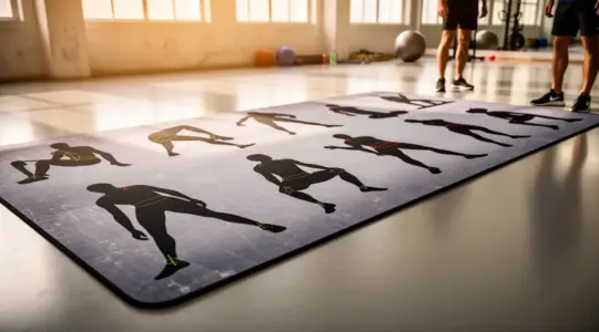 Mobilité articulaire tapis de sol hanches épaules chevilles colonne