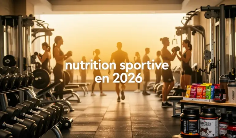 Salle de sport moderne nutrition sportive 2026