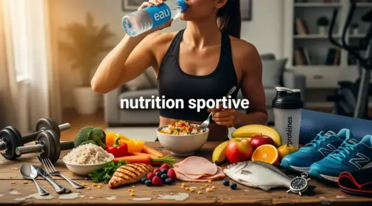 Silhouette sportive nutrition alimentation hydratation récupération