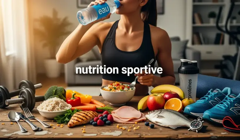 Silhouette sportive nutrition alimentation hydratation récupération