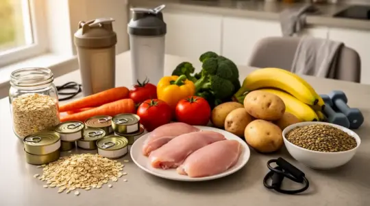 Table cuisine aliments bruts nutrition sportive pas cher