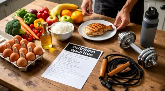 table repas sportif aliments sains budget petit