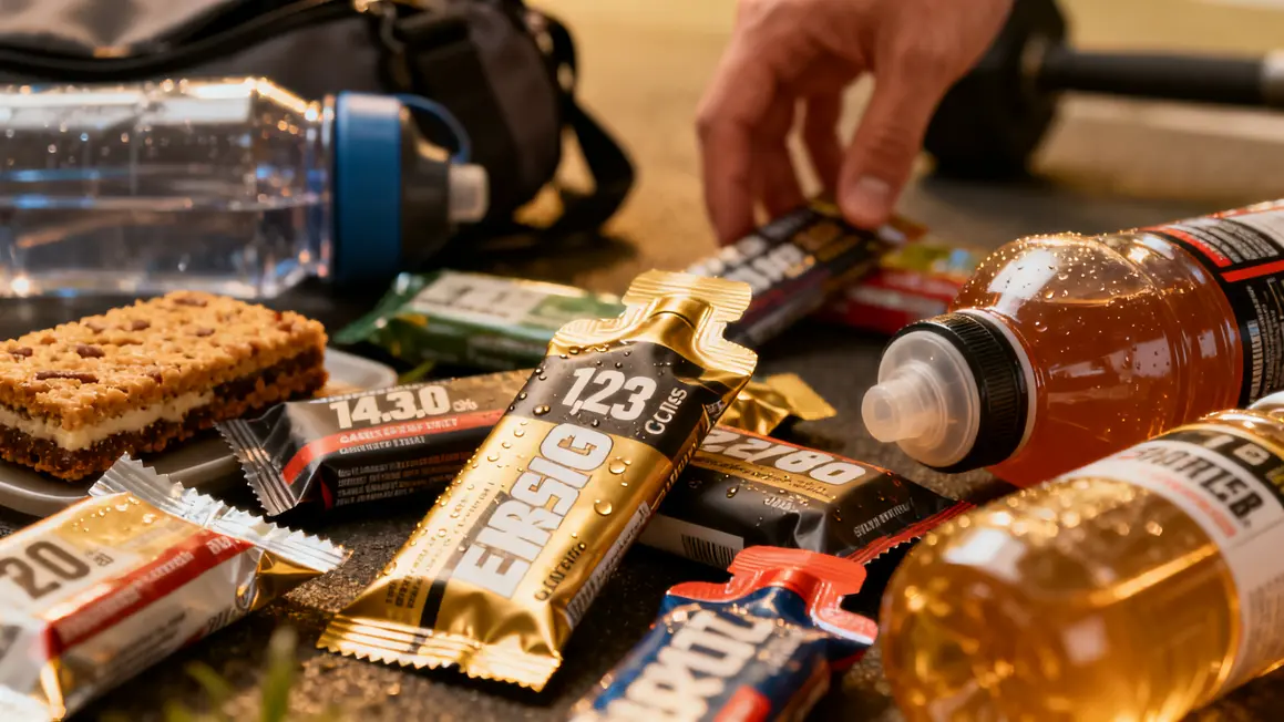 tableau produits sportifs barres gels boissons analyse etiquettes chiffres