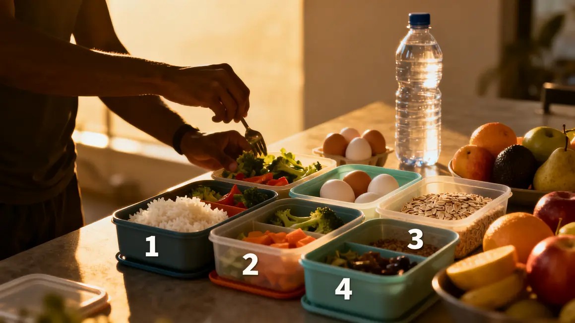 nutrition sportive preparation repas boite macronutriments