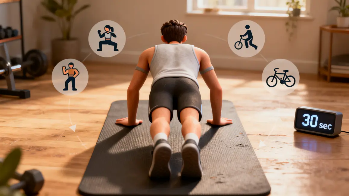 exercices perte de ventre planche cardio squats